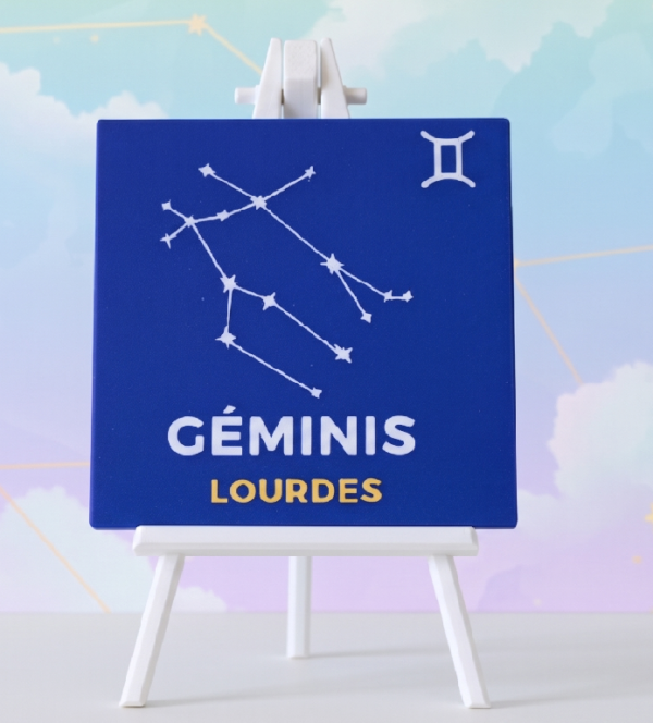 Placa Cuadrada Astrologica con Caballete